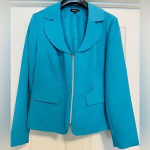 Metro style Blazer/Jacket Turquoise Full Zip Lined